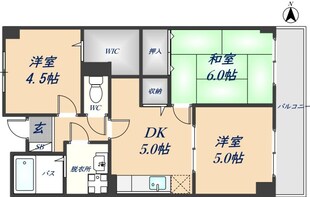 パークサイド高安の物件間取画像